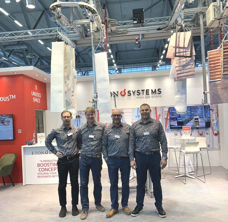 The Eton Systems team at the recent Filtech exhibition in Cologne, Germany. Left to right: Magnus Sundgren, Fredrik Andersson, Sven Sörbö and Olof Strömberg.