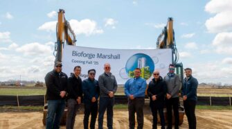 Members of Kurita America and Solugen teams at the groundbreaking event for Solugen's Bioforge Marshall in Marshall, MN, where innovative products supporting this collaboration will be produced. (Photo: Business Wire)