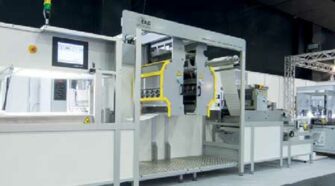 The JCEM P8 pleating machine with speeds up to 500 pleats per minute.