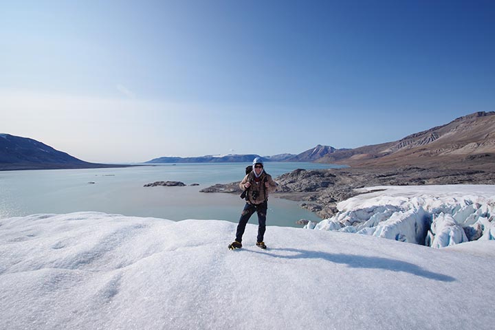 Resting prior to ascending the glacier.